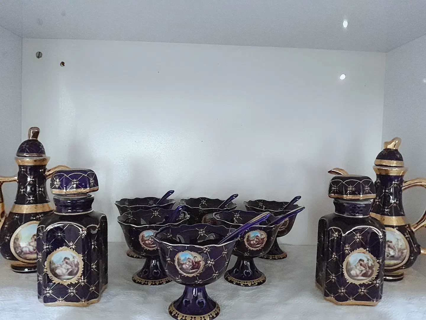 چینی سورمه ای لیلی ومجنون اصل|ظروف سرو و پذیرایی|کرمان, |دیوار