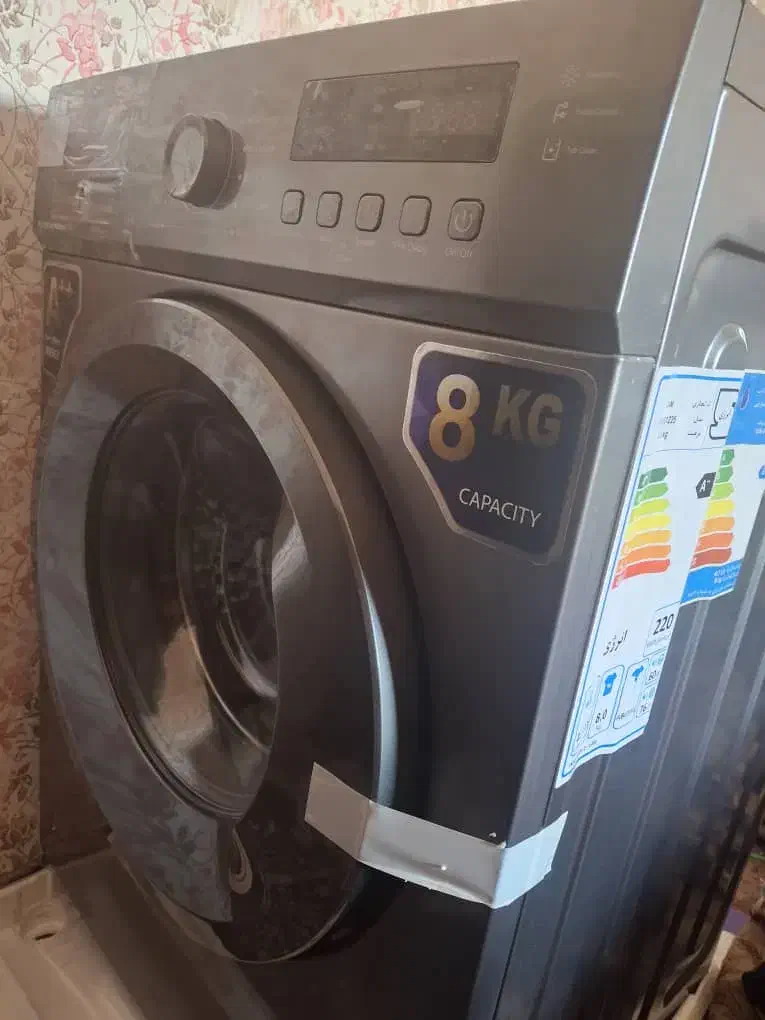 ماشین لباسشویی سام نو بدون استفاده پلمپ|ماشین لباسشویی و خشک‌کن لباس|چاه داد خدا, |دیوار