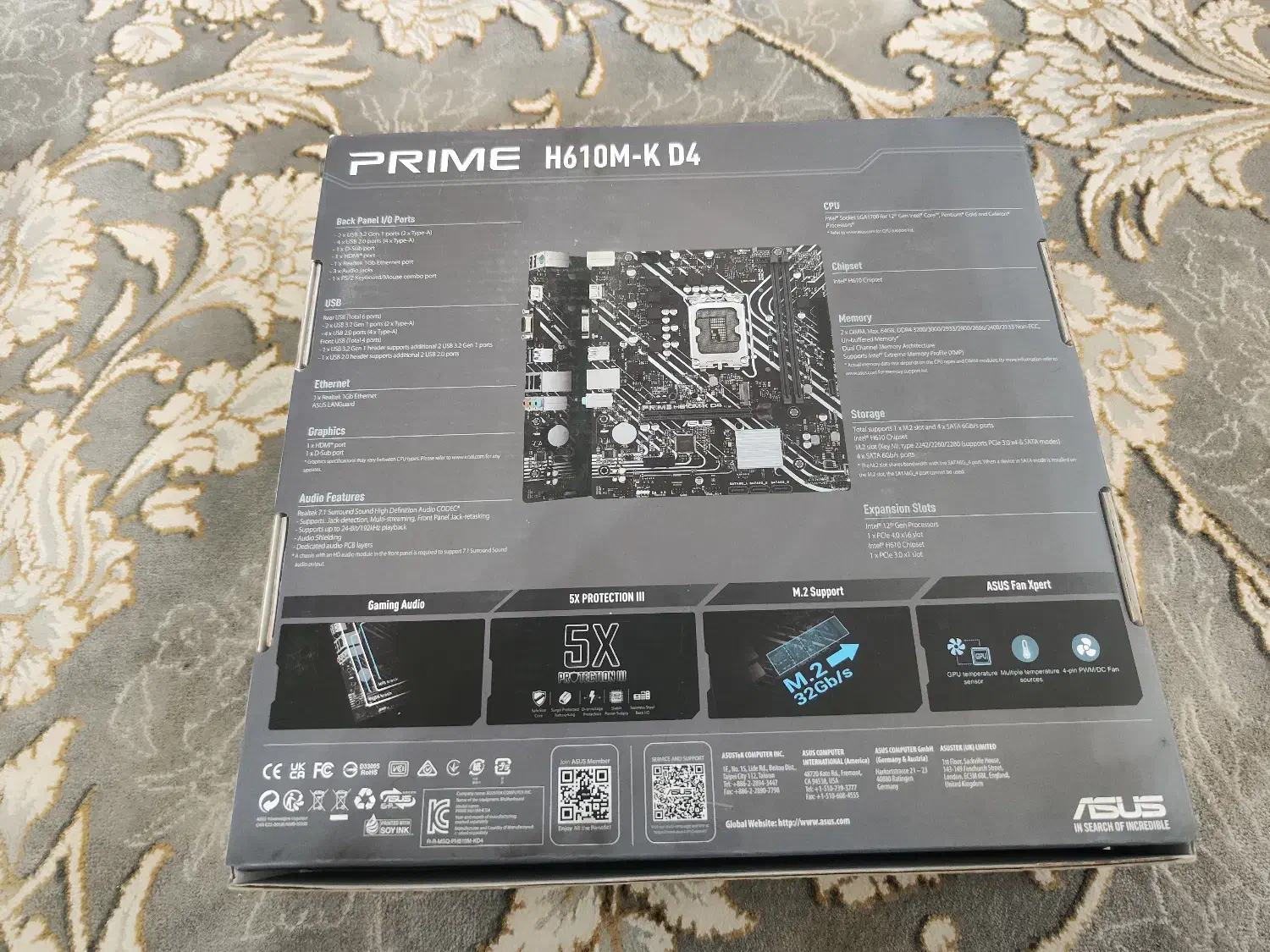 مادربرد ایسوس h610m-k|قطعات و لوازم جانبی رایانه|تهران, ولنجک|دیوار