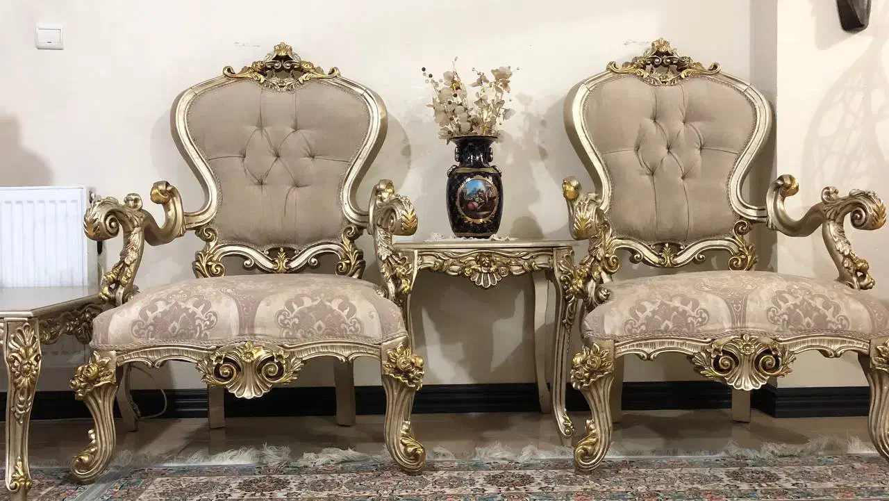 مبل کلاسیک تمام چوب|مبلمان خانگی و میز عسلی|ماهدشت, |دیوار