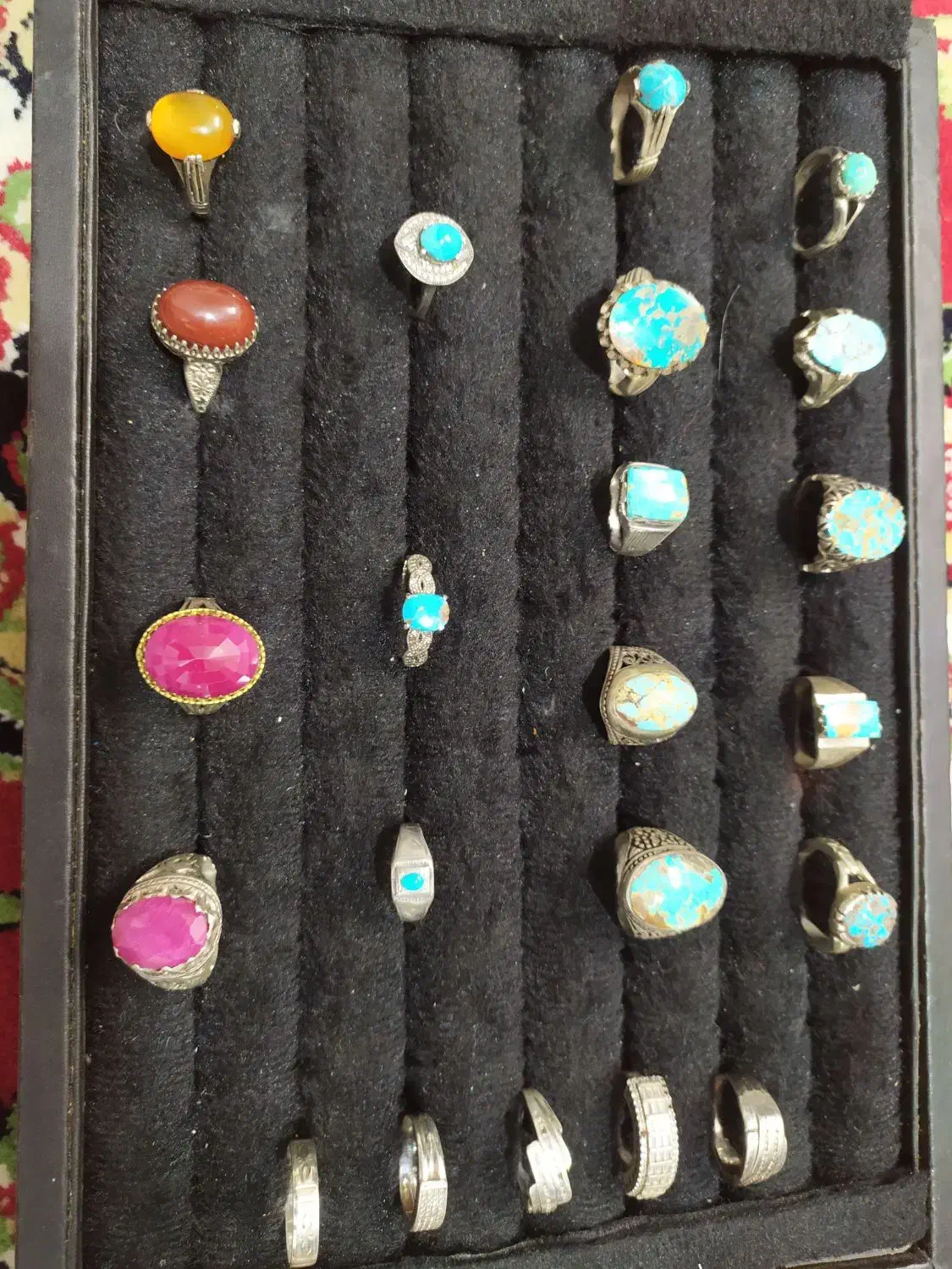 انگشترفیروزه ویاقوت وعقیق|جواهرات|نیشابور, شهرک اندیشه|دیوار