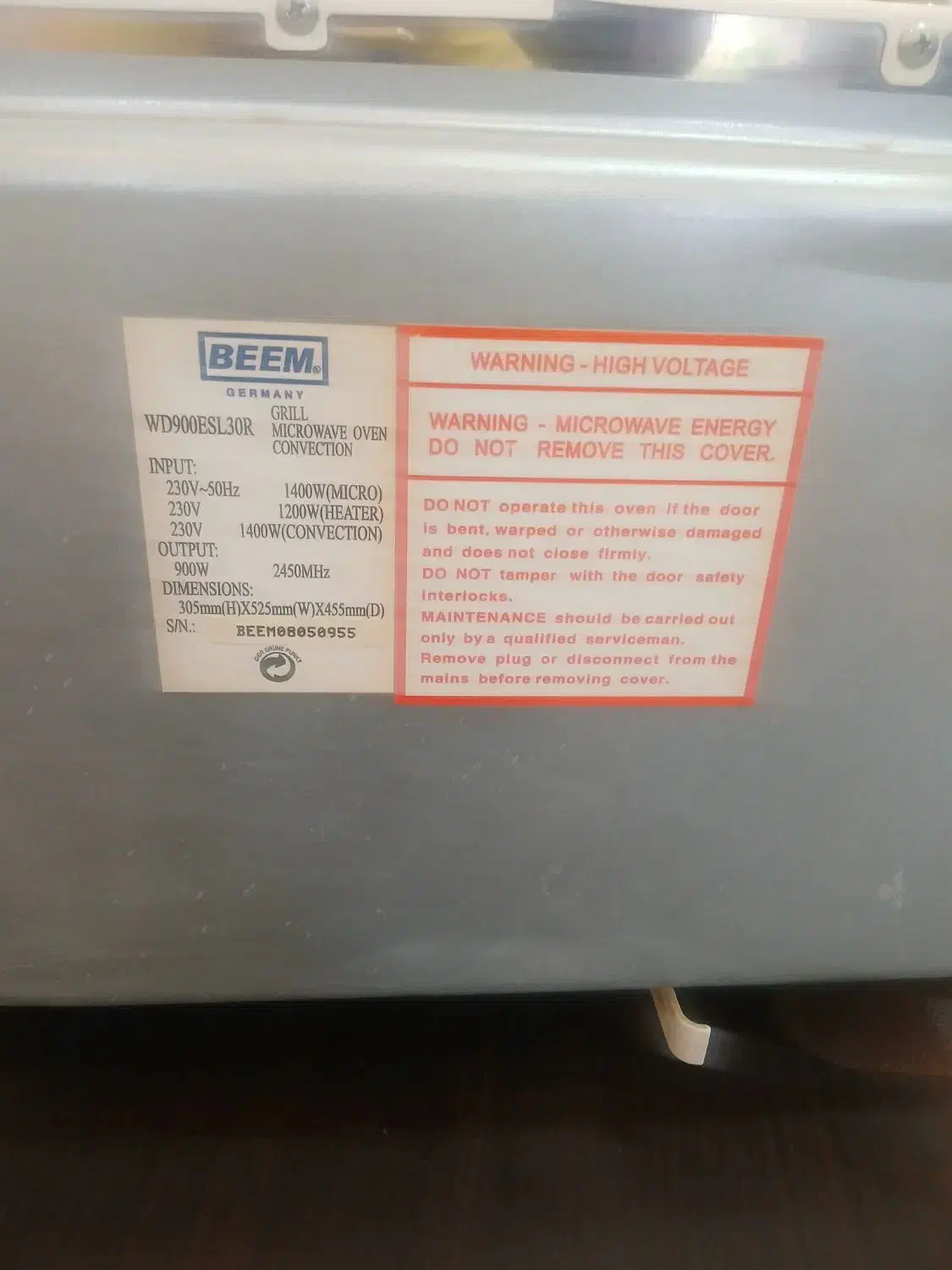 فروش مایکروویو بیم آلمان|اجاق گاز و لوازم برقی پخت‌وپز|بابلسر, |دیوار