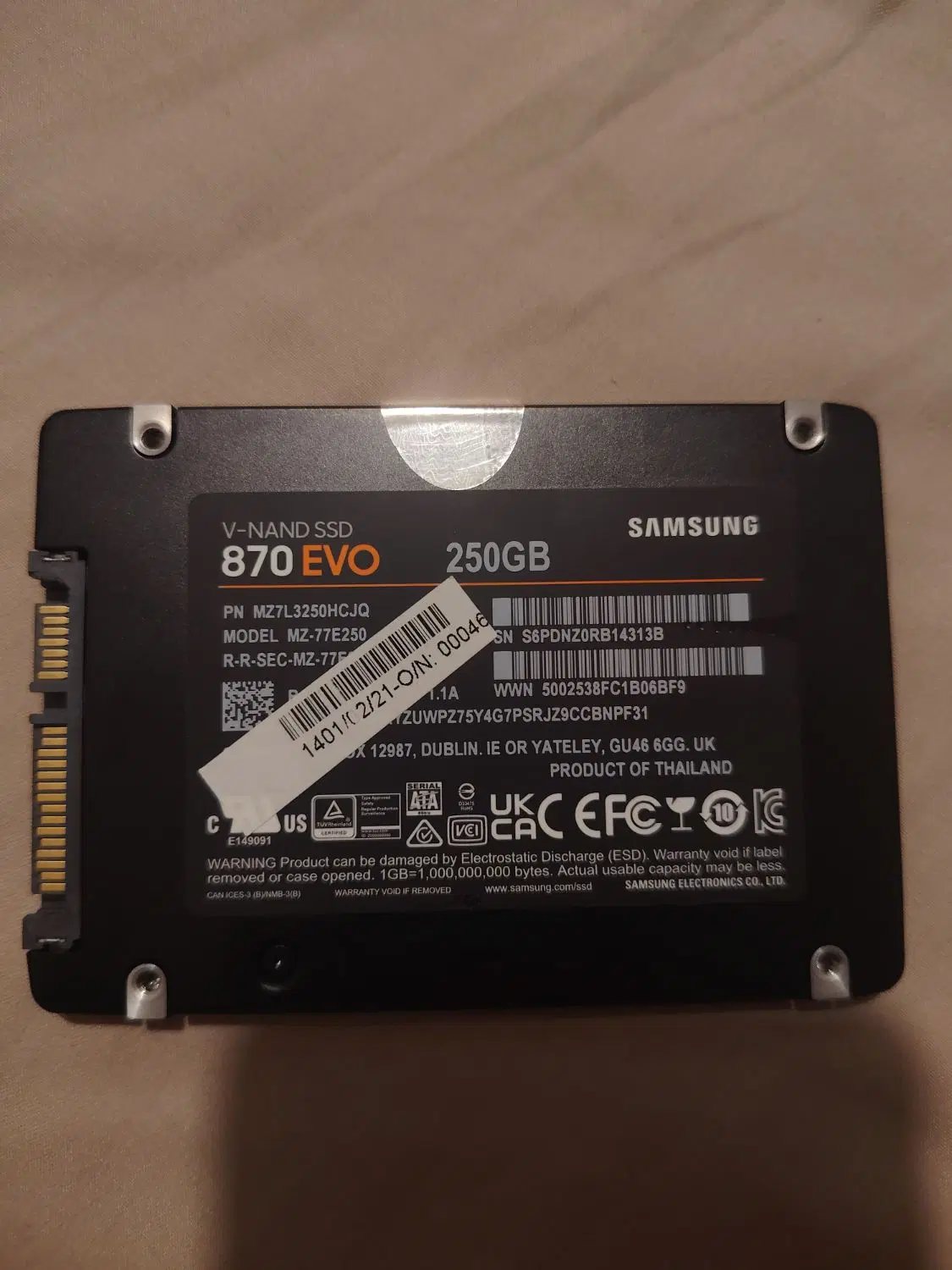 SSD Samsung 870 EVO 250GB|قطعات و لوازم جانبی رایانه|تهران, لویزان|دیوار