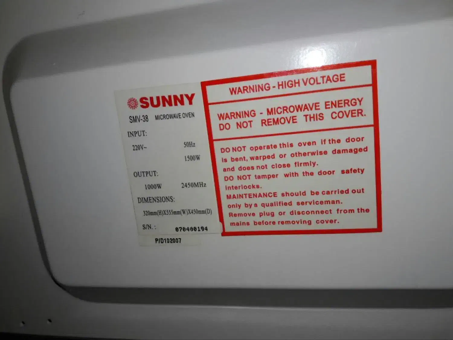 ماکروویو سانی ۳۸ لیتری|اجاق گاز و لوازم برقی پختوپز|مشهد, نیروی هوایی|دیوار