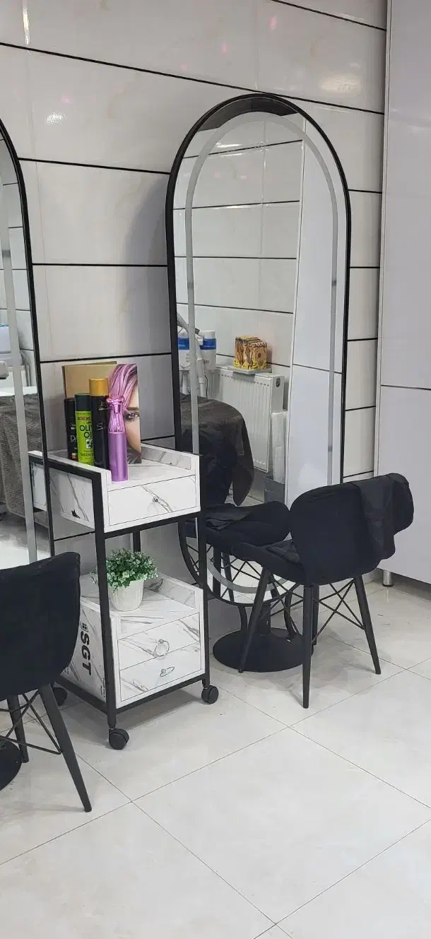 آینه قدی بک لایت  ترولی  صندلی|آرایشگاه و سالن‌های زیبایی|خوی, |دیوار