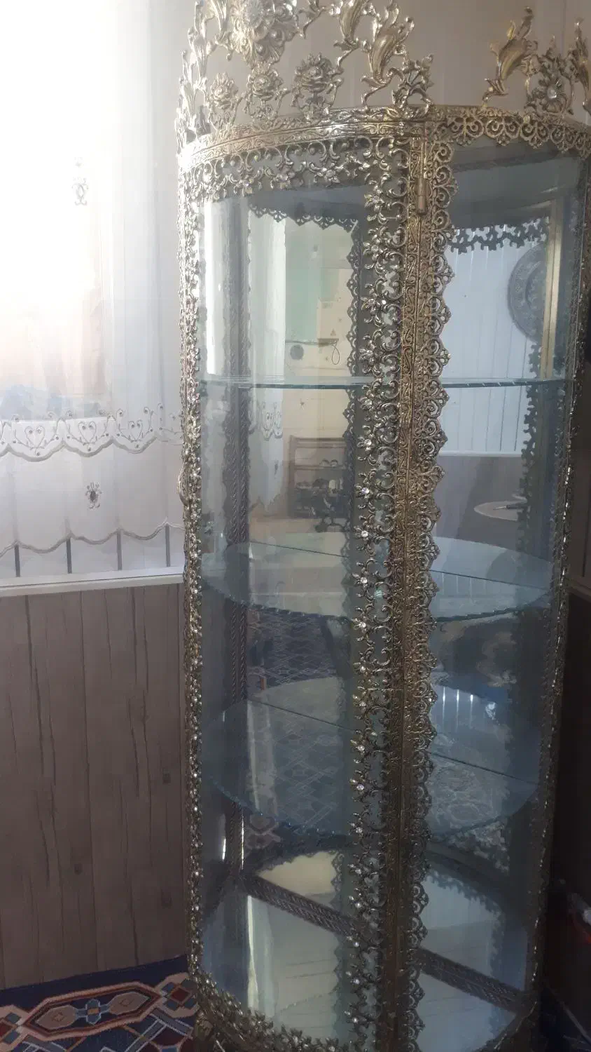 گنجه برنج اصل به ضمانت و سماور برنج ابکاری طلا|صنایع دستی و سایر لوازم تزئینی|قائن, |دیوار