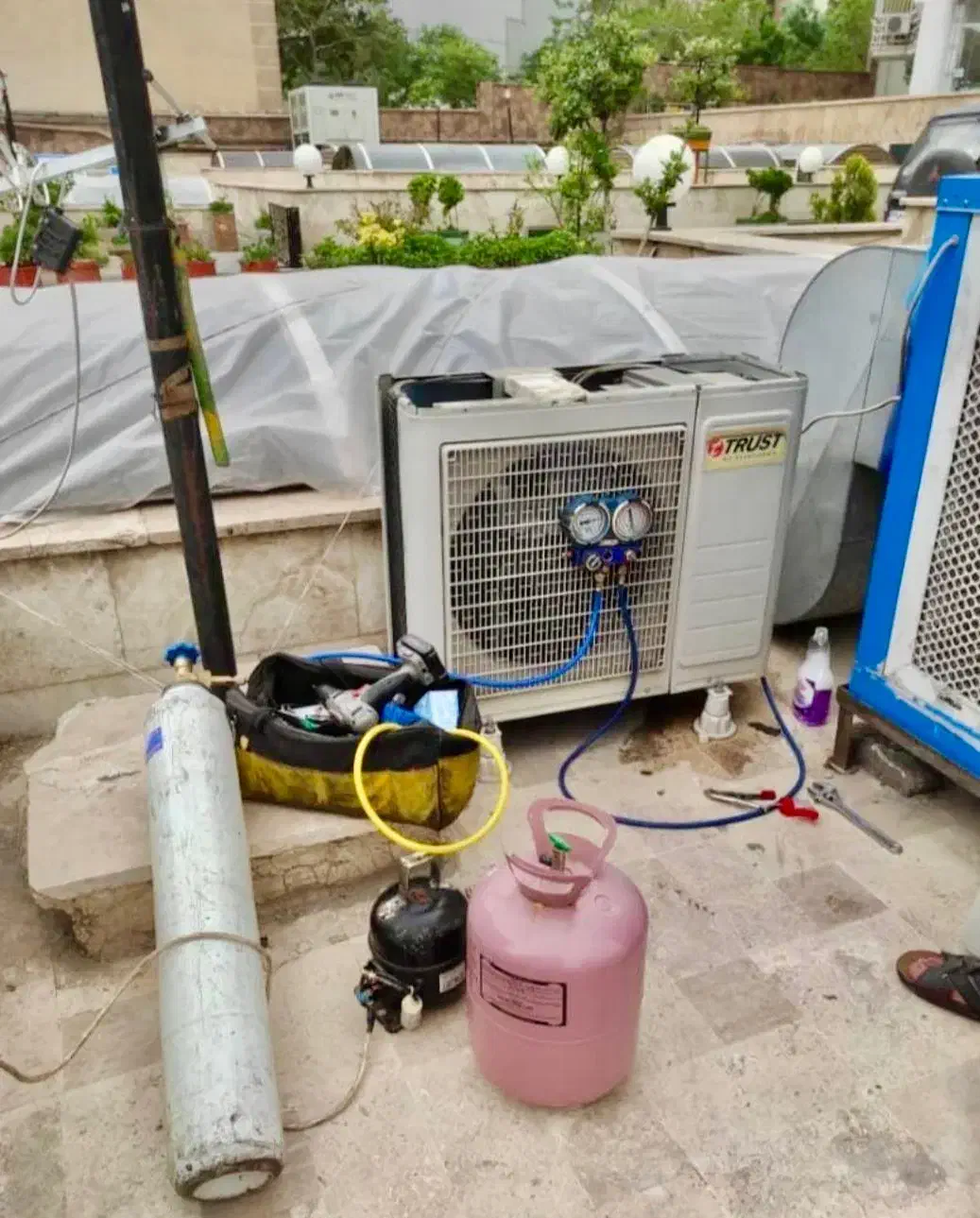 نصب،سرویس و تعمیرات تخصصی انواع کولر گازی ،اسپیلت|خدمات پیشه و مهارت|پرند, فاز ۴|دیوار