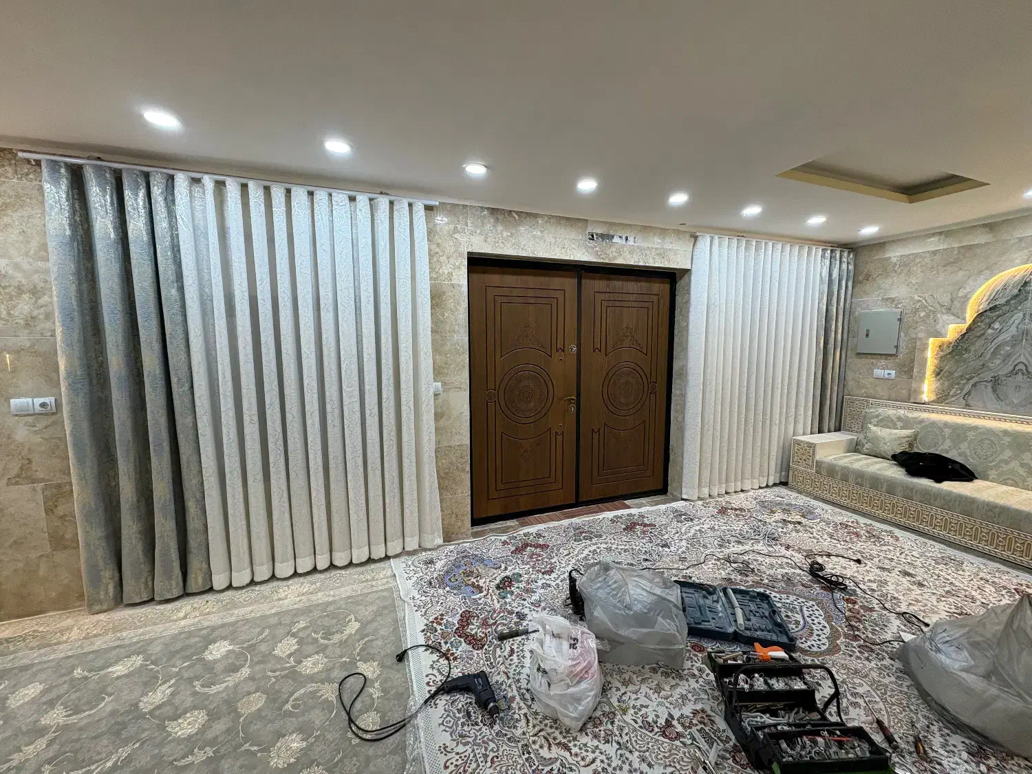 حریر های پرده ساده و طراح دار|پرده، رانر، رومیزی|اهواز, ۳۰ متری|دیوار