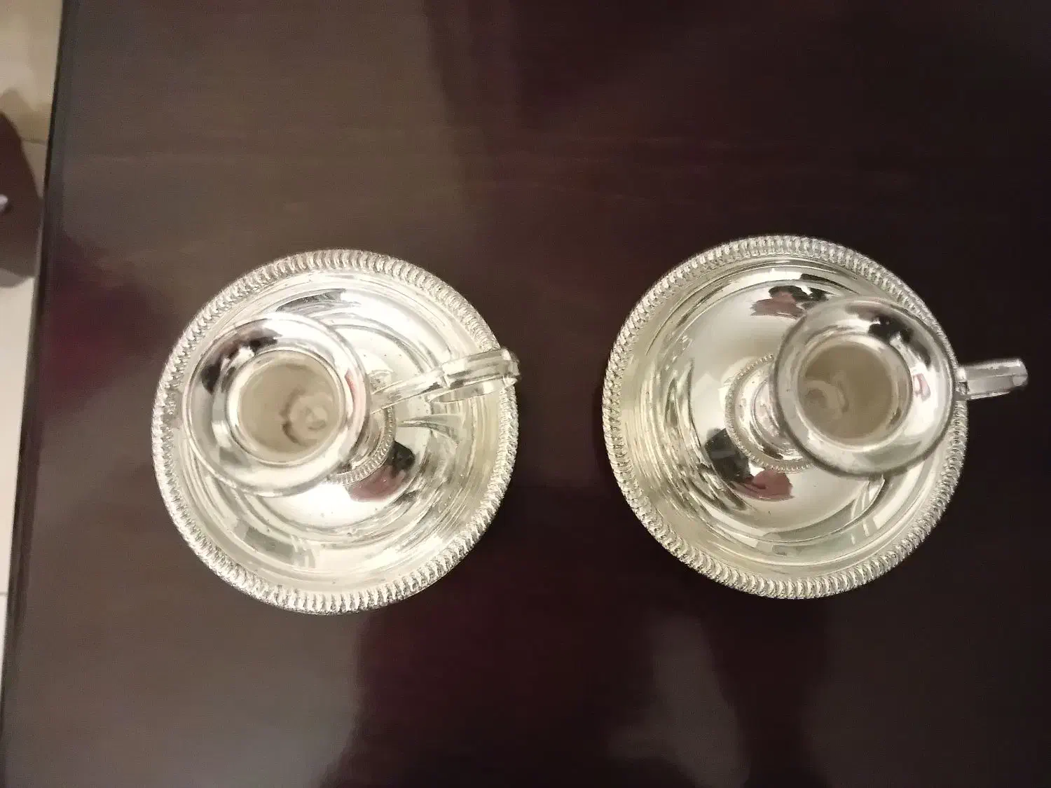 دوعدد جا شمعی آنتیک نقره‌ای|کلکسیون اشیاء عتیقه|تهران, قیطریه|دیوار