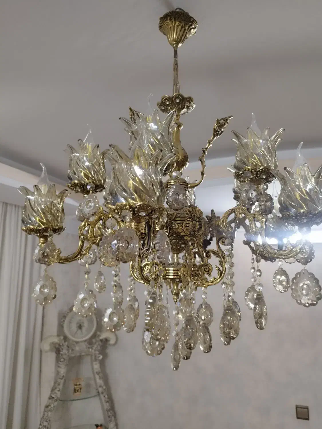 لوستر تمام برنج 2عدد|لوستر و چراغ آویز|قرچک, زیبا شهر|دیوار