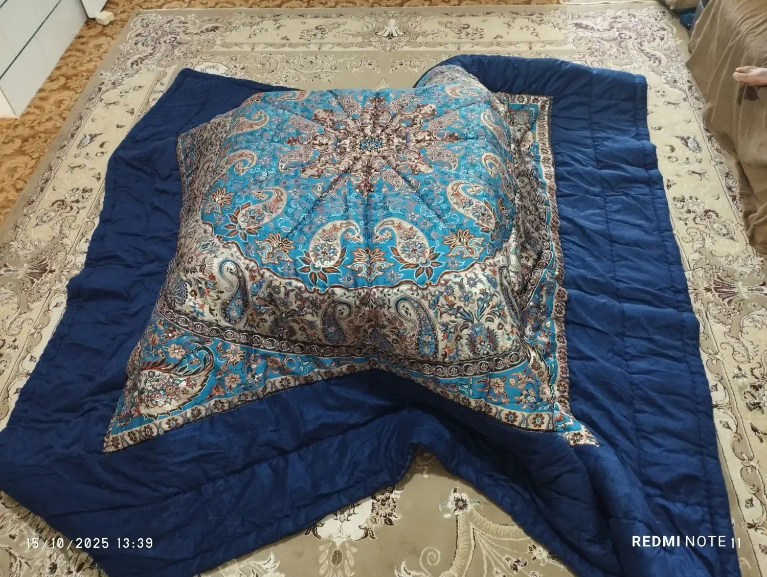 فروش ویژه لحاف کرسی ترمه دوز|رختخواب، بالش، پتو|شاهرود, |دیوار