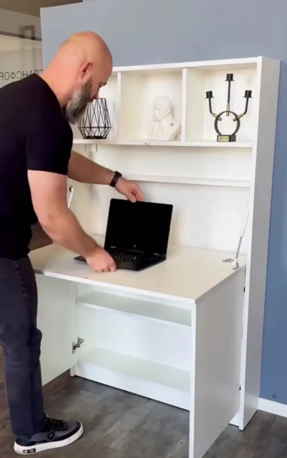 میز تحریر کم جا تاشو|میز تحریر و کامپیوتر|مشهد, حضرت حجت|دیوار