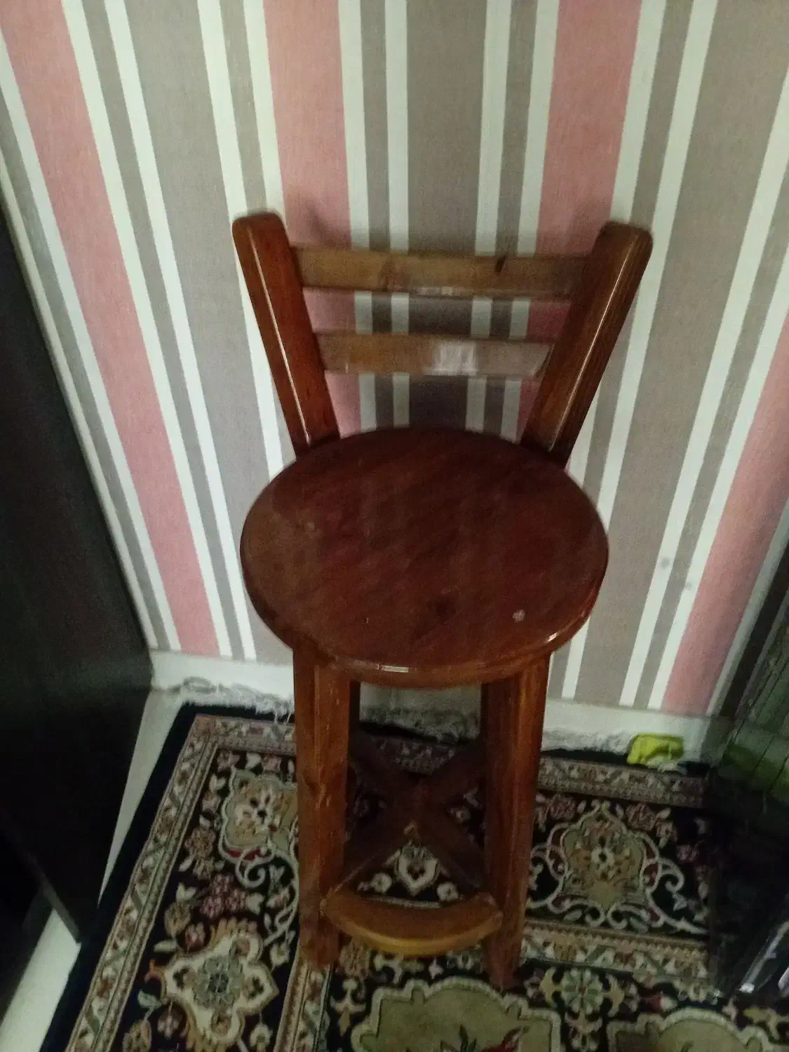 صندلی چوبی بلند ۲ عدد|صندلی و نیمکت|تهران, شهرک ولیعصر شمالی|دیوار