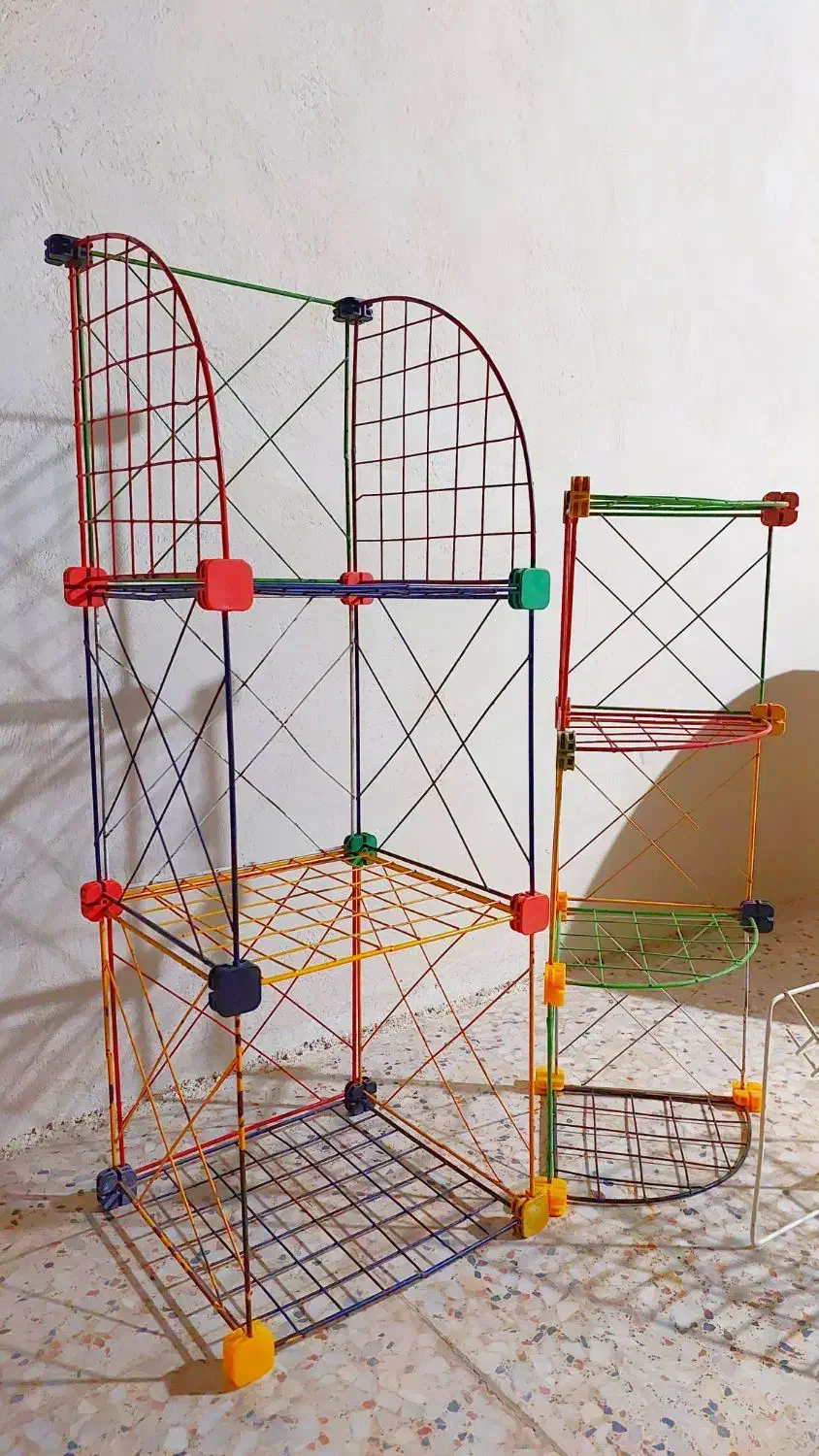 دو قفسه فلزی مشبک|کتابخانه، شلف، قفسههای دیواری|مسجد سلیمان, |دیوار