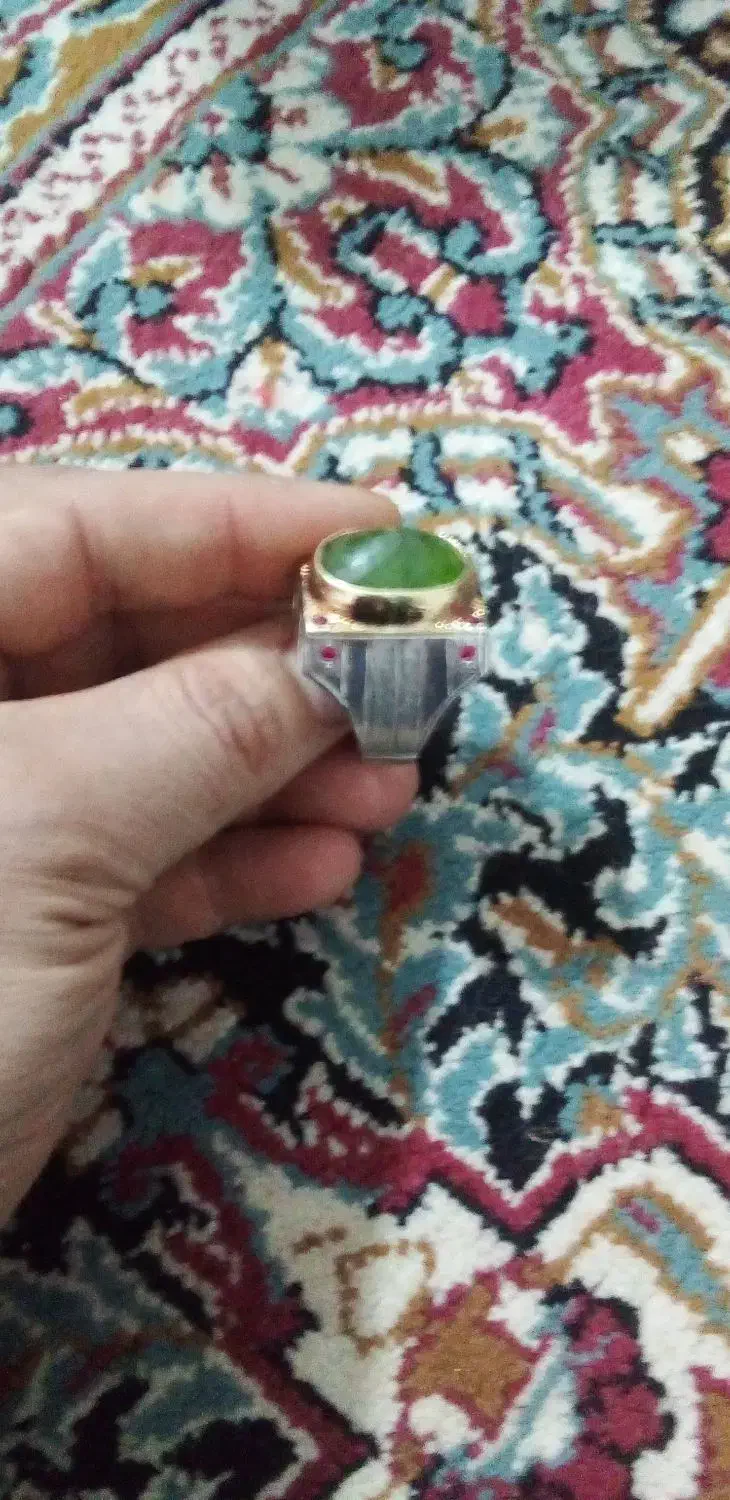 انگشتر جواهری زبرجد وشجر|جواهرات|قم, زنبیل آباد|دیوار