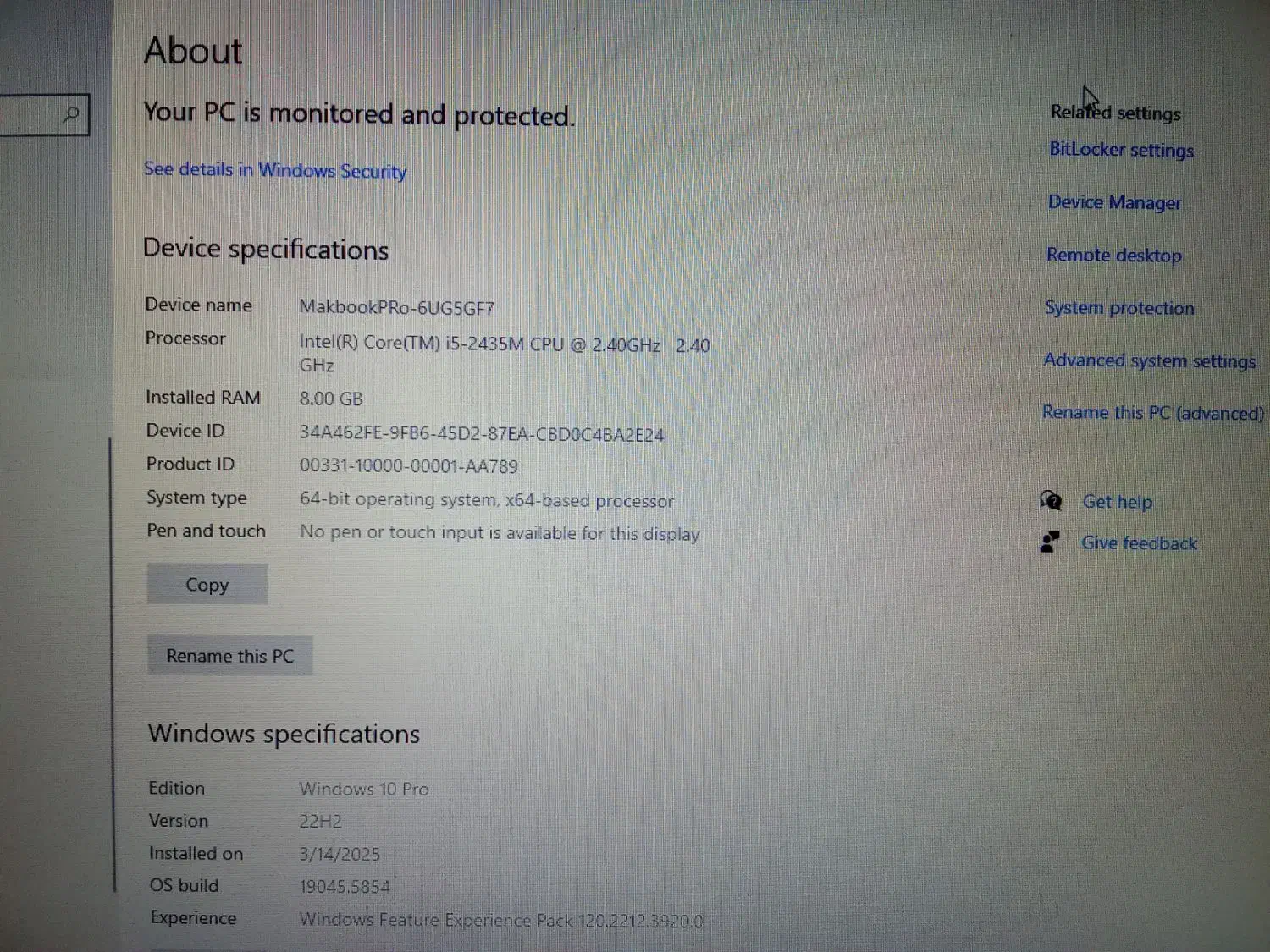 لپ تاپ مک بوک پرو MacBook pro ارتقاء یافته|رایانه همراه|نیشابور, بلوار گلها|دیوار