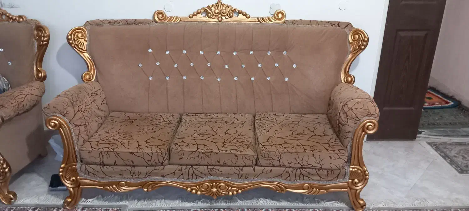 مبل ۷ نفره همراه با عسلی|مبلمان خانگی و میز عسلی|نهاوند, |دیوار