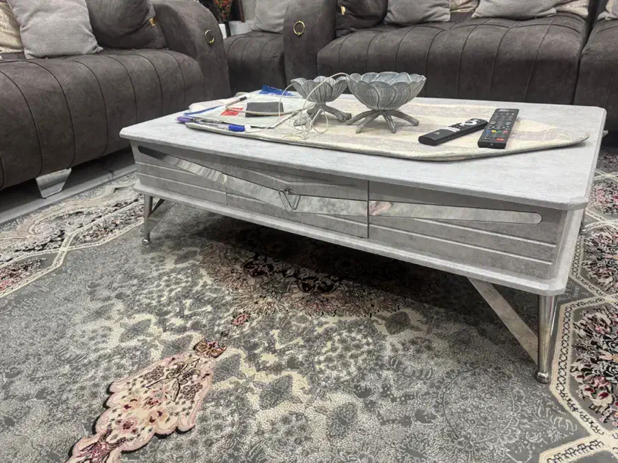 مبل ۷نفره طوسی .میزوگلمیز.جاکفشی ست|مبلمان خانگی و میز عسلی|شیراز, شهرک مخابرات|دیوار