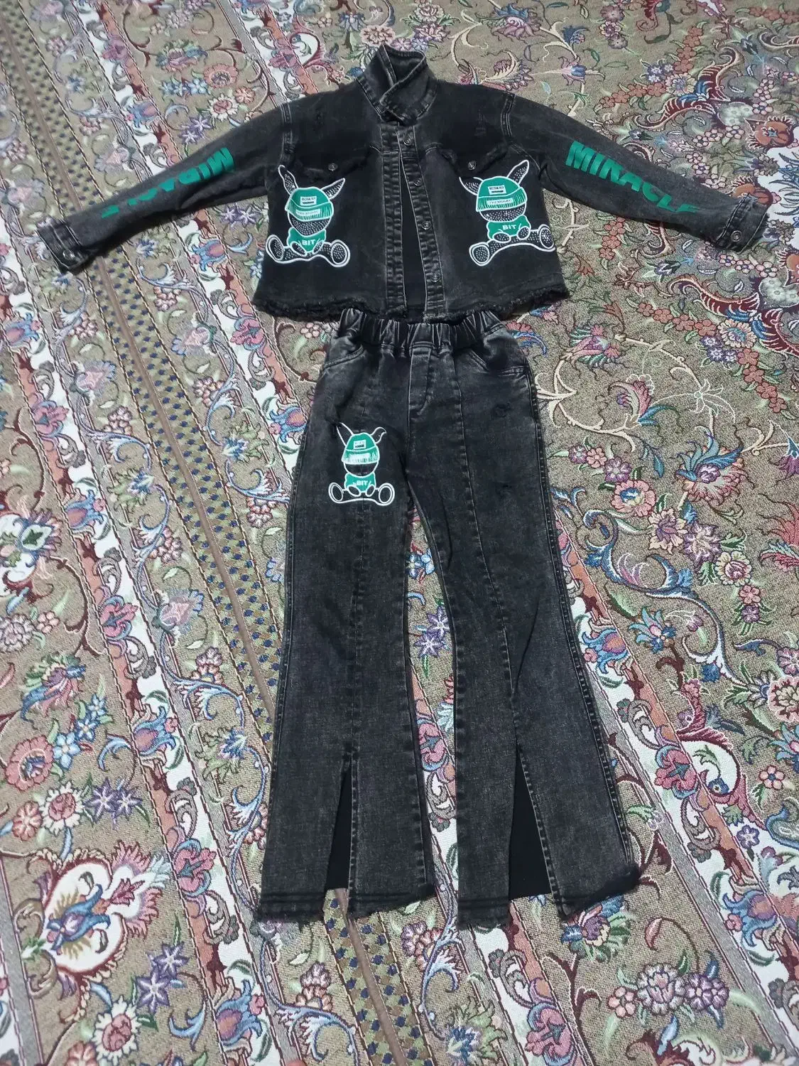 کت شلوار ست لی دودی سایز ۸۵ دخترانه|لباس|محمدیه-قزوین, |دیوار