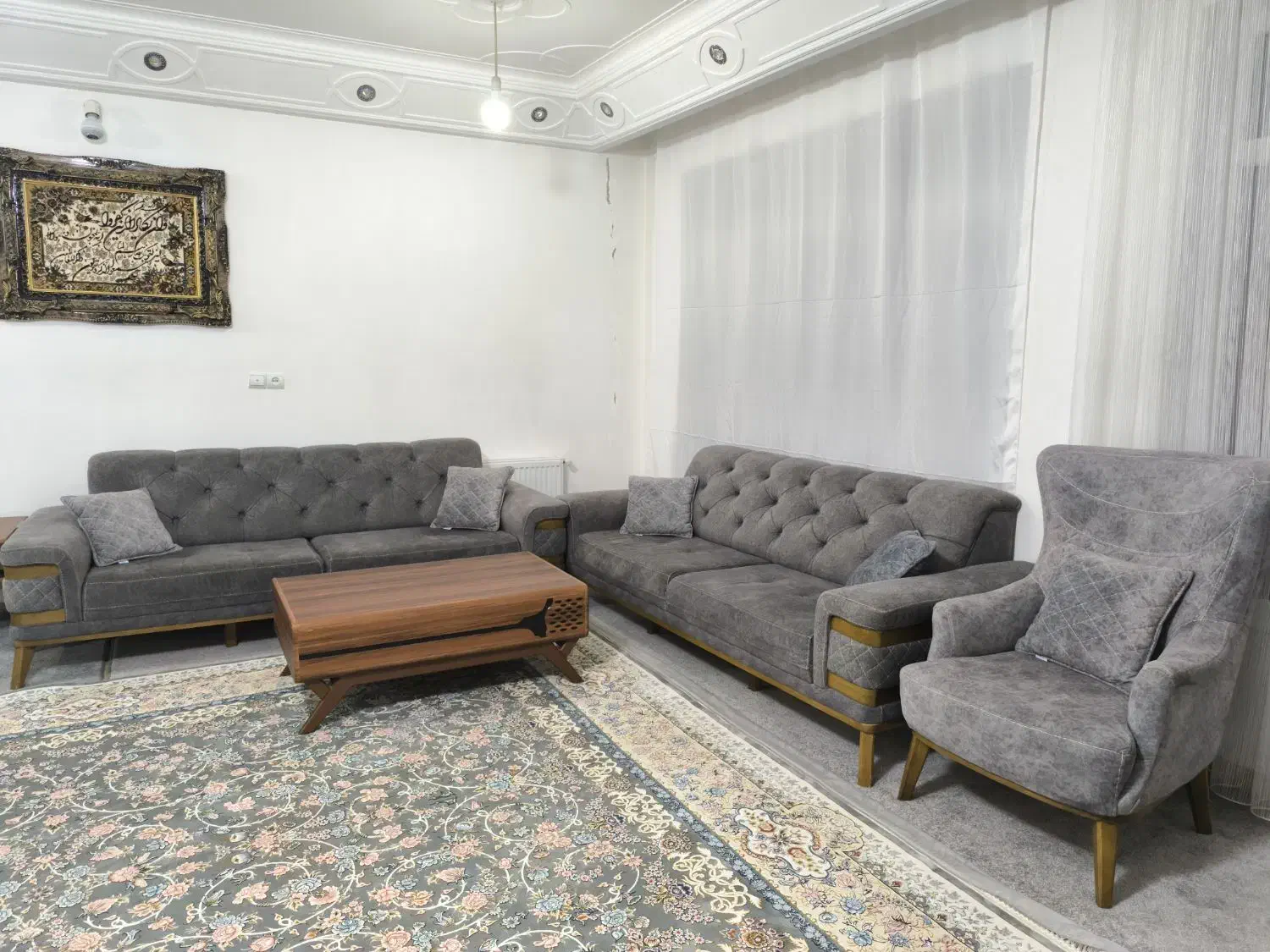 فروش مبل نیوچستر ده نفره همراه با جلو مبلی|مبلمان خانگی و میز عسلی|جوانرود, |دیوار