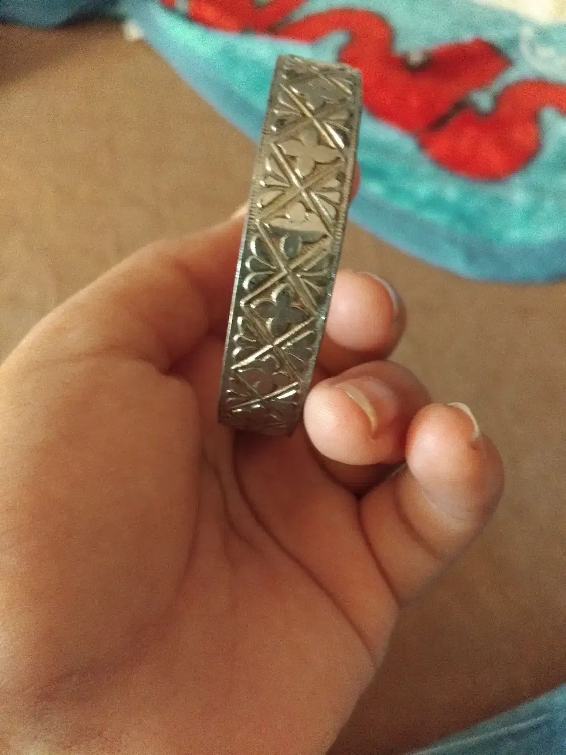 النگو با لعاب نقره ۱۰۰ سال پیش|کلکسیون اشیاء عتیقه|ینقاق, |دیوار