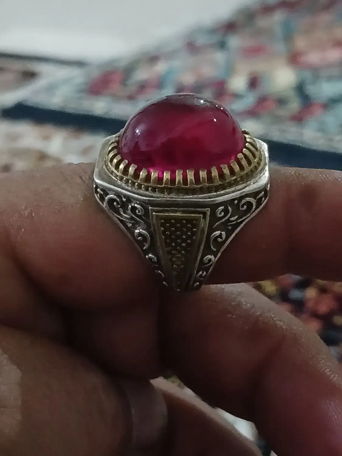 یک عدد انگشتر نقره|جواهرات|کرمانشاه, |دیوار