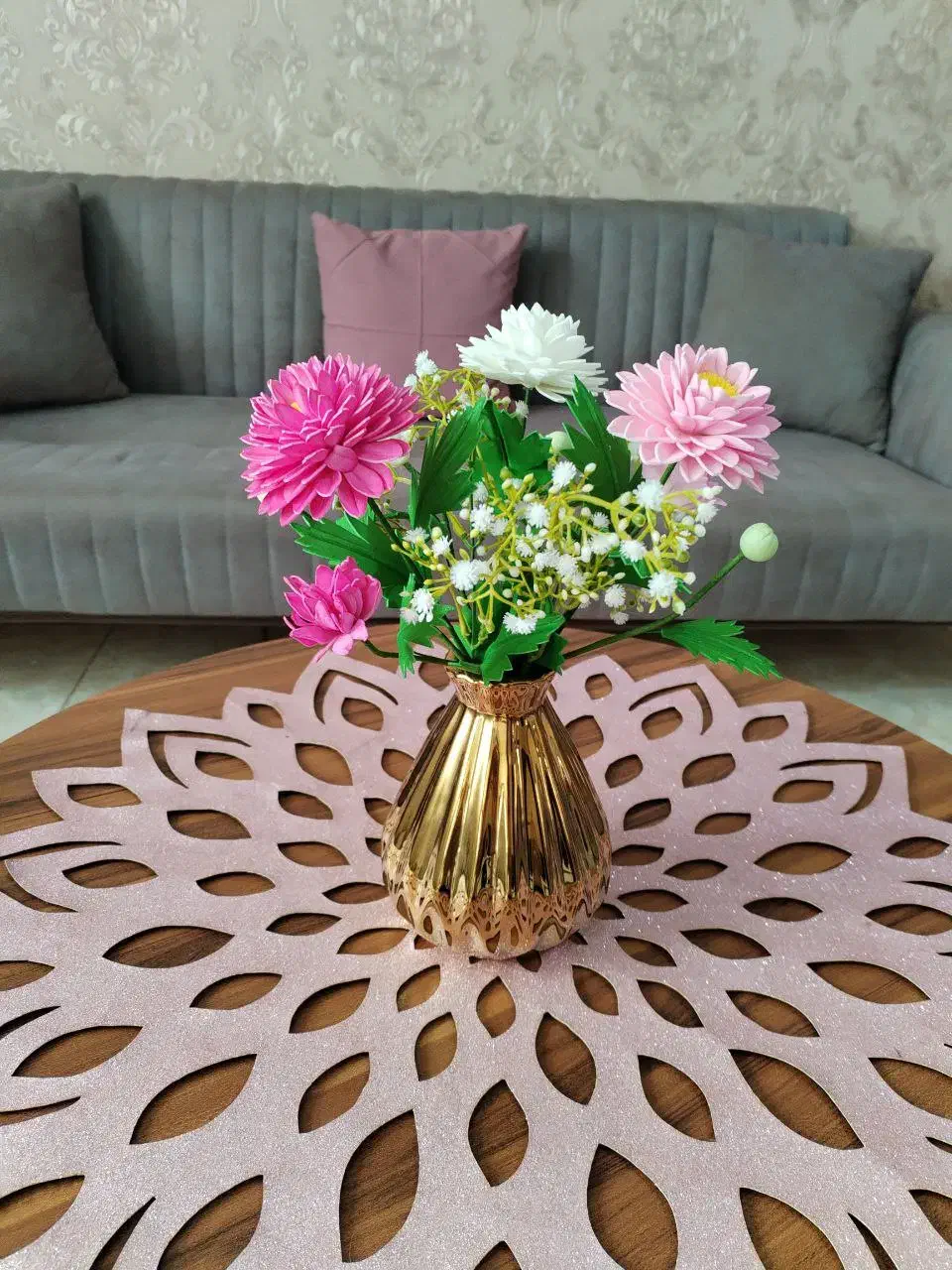 انواع گل دست ساز قابل شستشو|گل مصنوعی|قروه, |دیوار