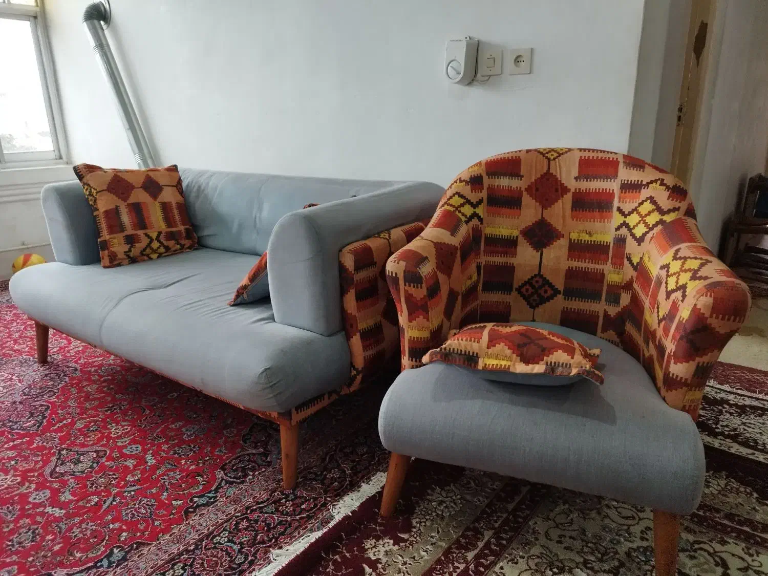 مبل راحتی 7 نفره دست دوم|مبلمان خانگی و میز عسلی|آستانه اشرفیه, |دیوار