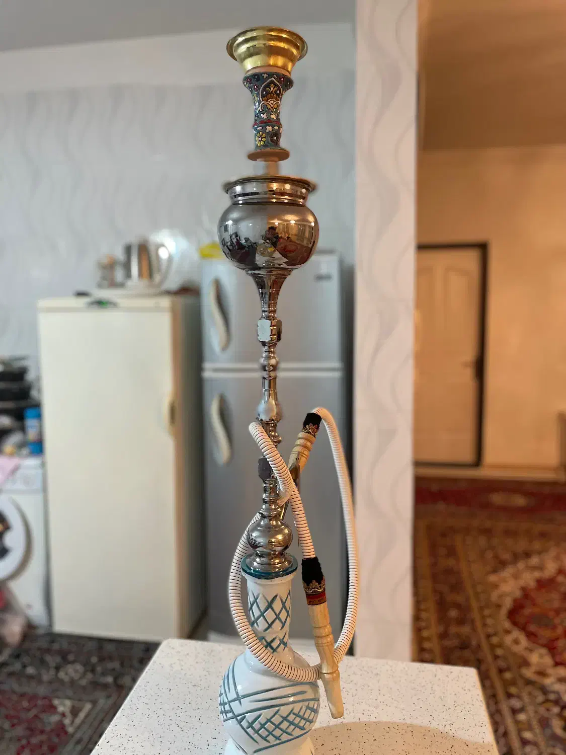 قلیان ابکاری شده برنج درجه یک|کلکسیون و سرگرمی|تبریز, |دیوار