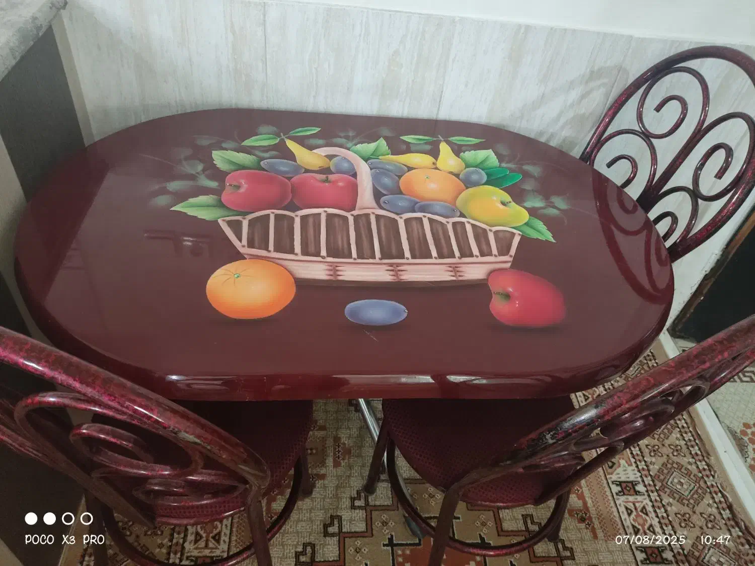 میز و صندلی نهارخوری ۴نفره فرفوژه|میز و صندلی غذاخوری|اصفهان, ارزنان|دیوار