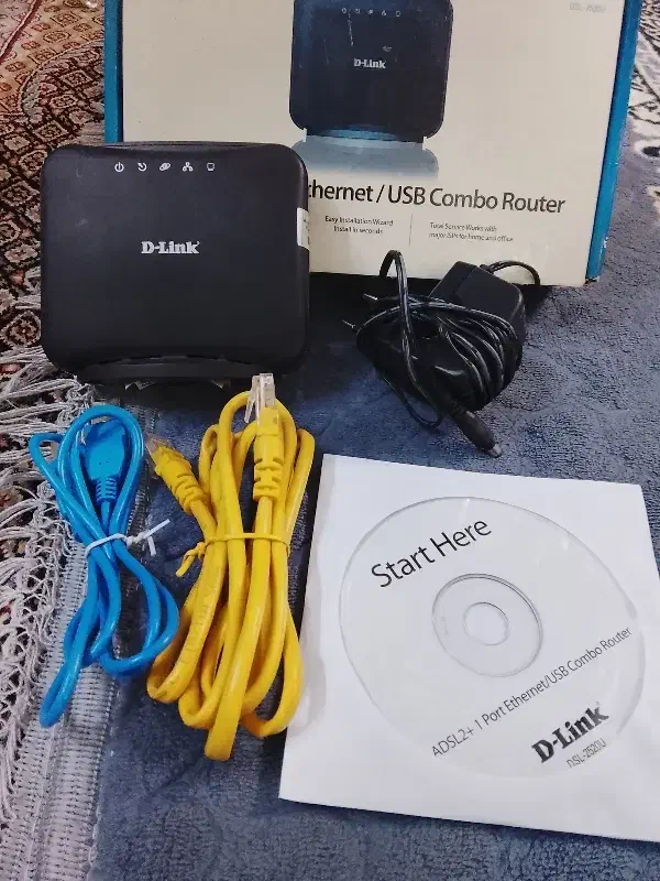 مدم D-LINK ADSL2+ 1port Ethernet/USB Combo Router|مودم و تجهیزات شبکه|بیرجند, |دیوار