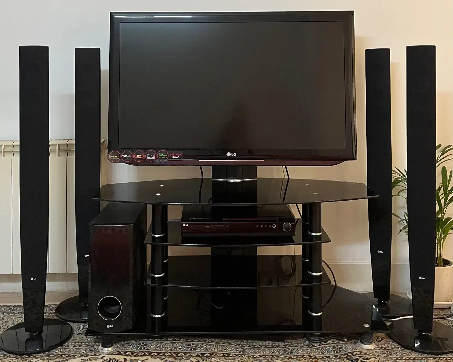 میز تلویزیون شیشه ای-فلزی|میز تلویزیون|اصفهان, سرشبادران|دیوار