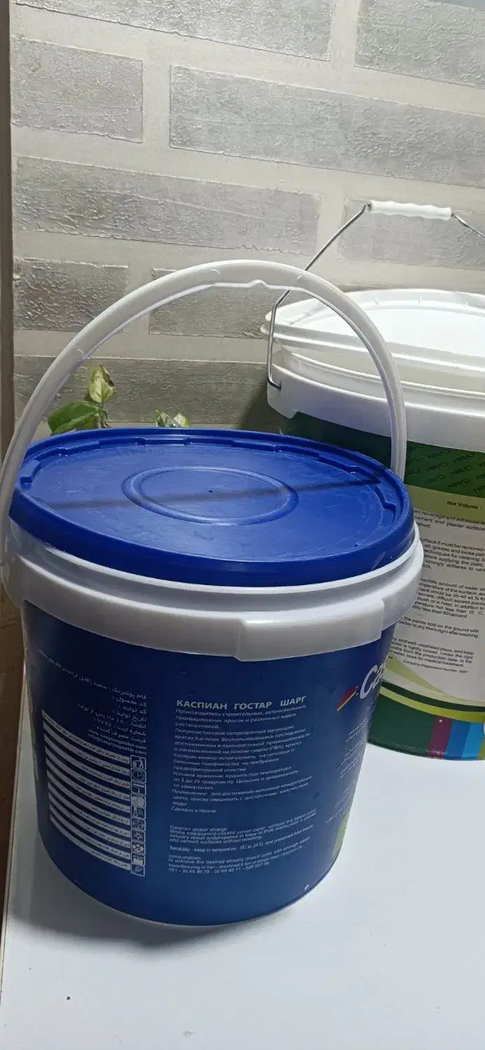 سطل رنگ تمیز و شسته شده|ظروف نگهدارنده، پلاستیکی، یک‌بارمصرف|بیرجند, |دیوار