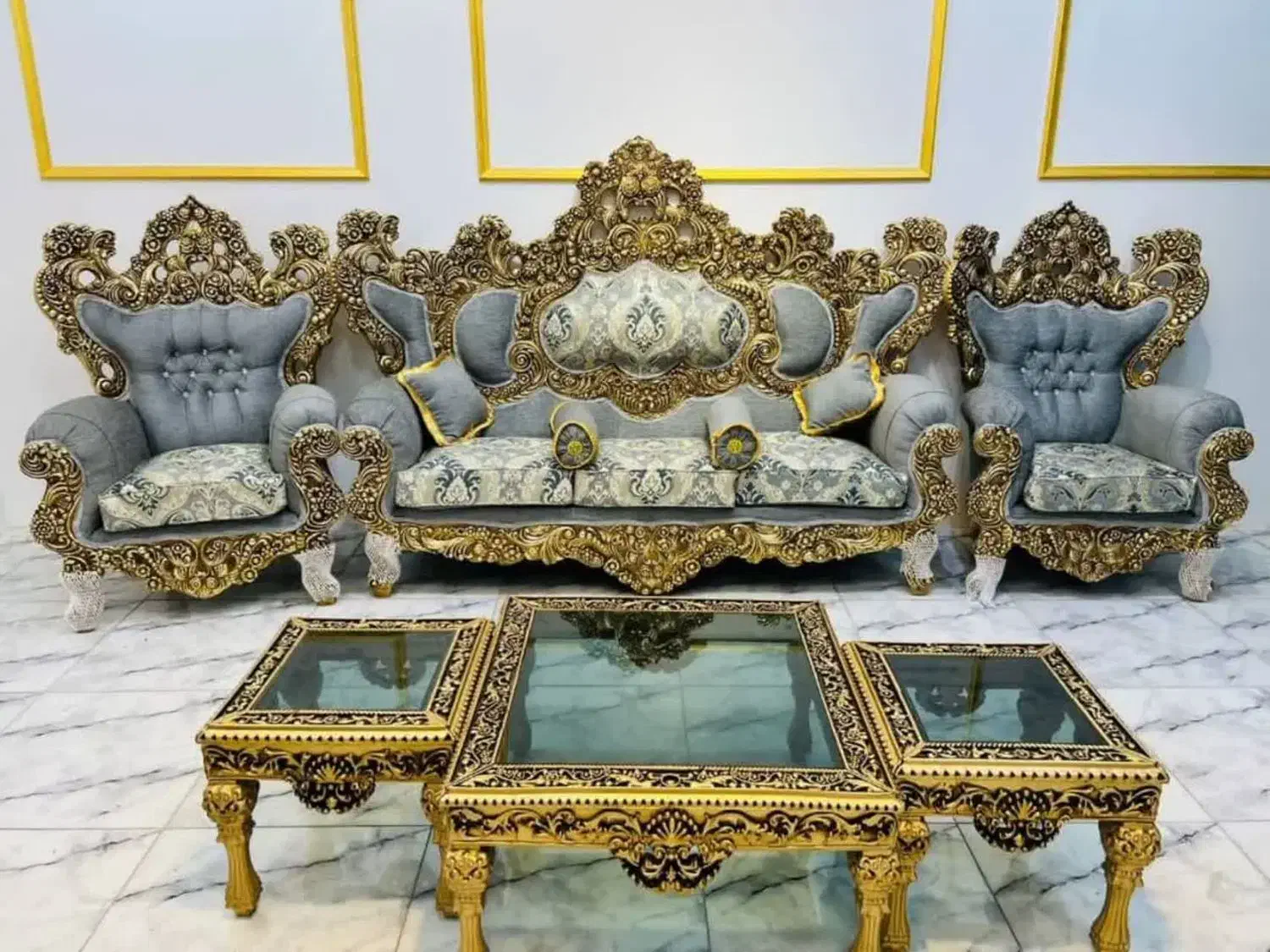 مبل سلطنتی چوب راش|مبلمان خانگی و میز عسلی|یاسوج, |دیوار