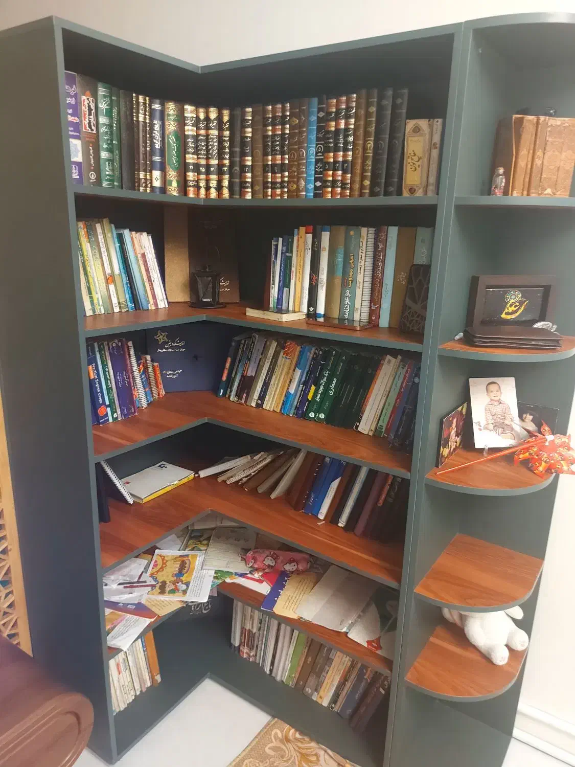 کتابخونه تمام ام دی اف ترکیب رنگ بی نظیر|کتابخانه، شلف، قفسه‌های دیواری|تهران, صد دستگاه|دیوار