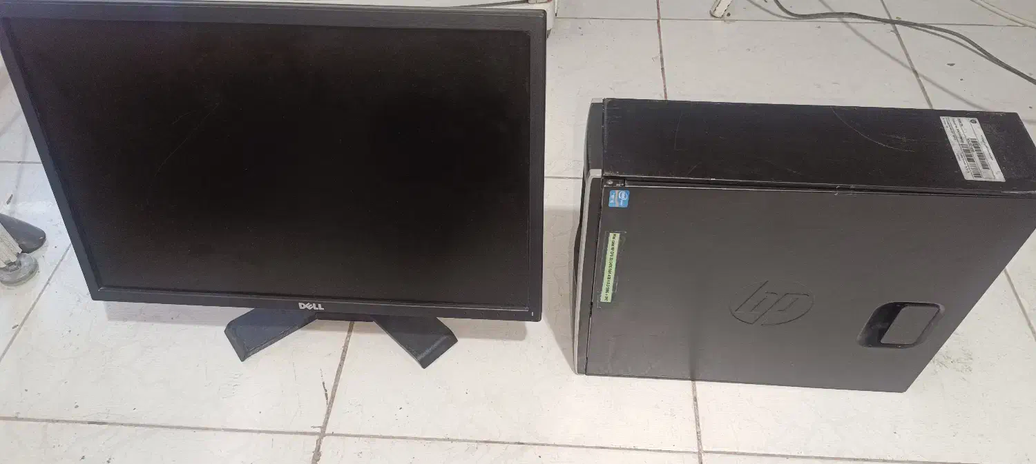 کیس hp همراه با مانیتور 22اینچ‌دل hdmi(کار گرافیک)|رایانه رومیزی|ایلام, |دیوار