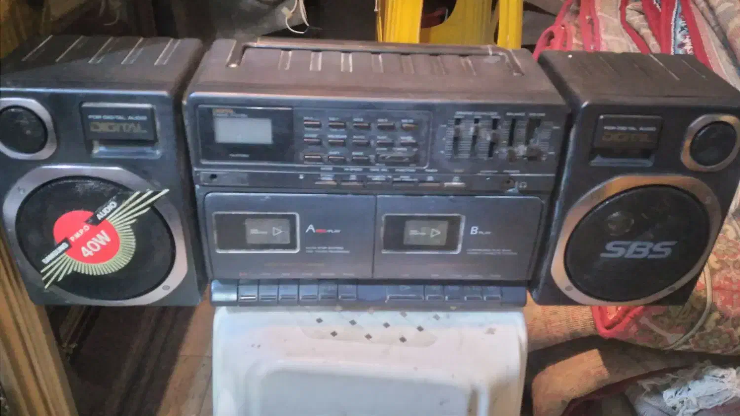 رادیو ضبط شارژی چراغ دار آکبند و دوکاست قدیمی|سیستم صوتی خانگی|تهران, شاهین|دیوار