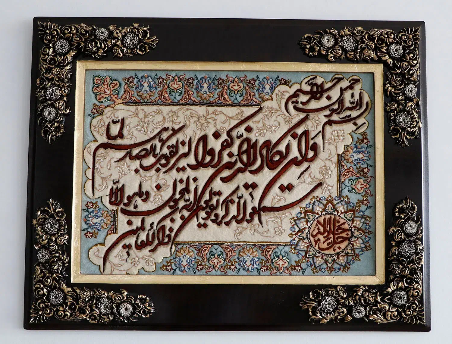 تابلوفرش دستباف برجسته وان یکادابریشم دار|تابلو فرش|مشهد, شریف|دیوار