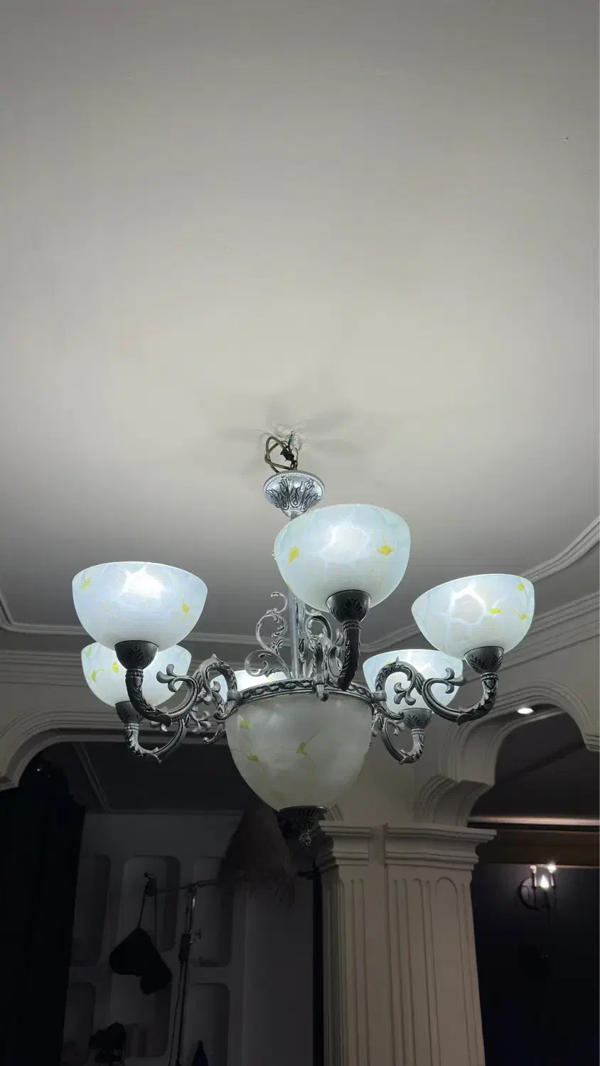 آینه شمعدان لوستر|لوستر و چراغ آویز|تبریز, |دیوار