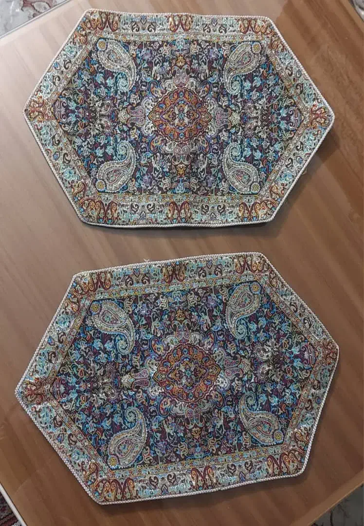 رومیزی ترمه ۵تیکه|پرده، رانر، رومیزی|تهران, کیانشهر|دیوار