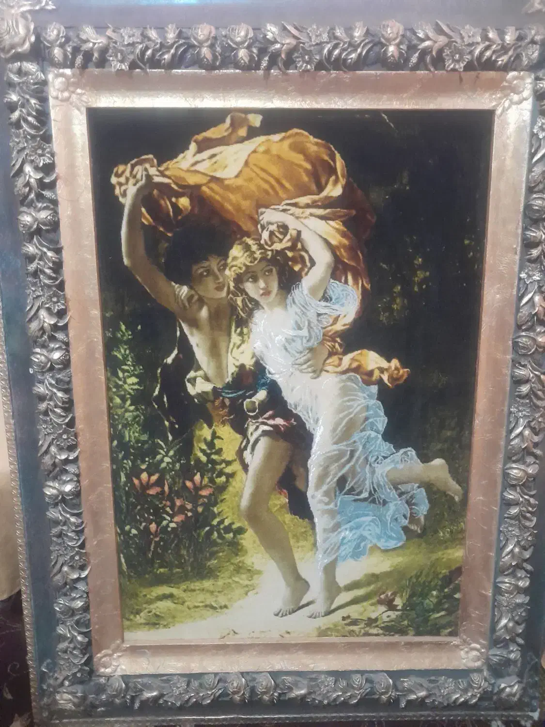 تابلو فرش دست بافت تبریز ابریشم طرح آدم و حوا|تابلو فرش|شاهینشهر, دکتر حسابی|دیوار