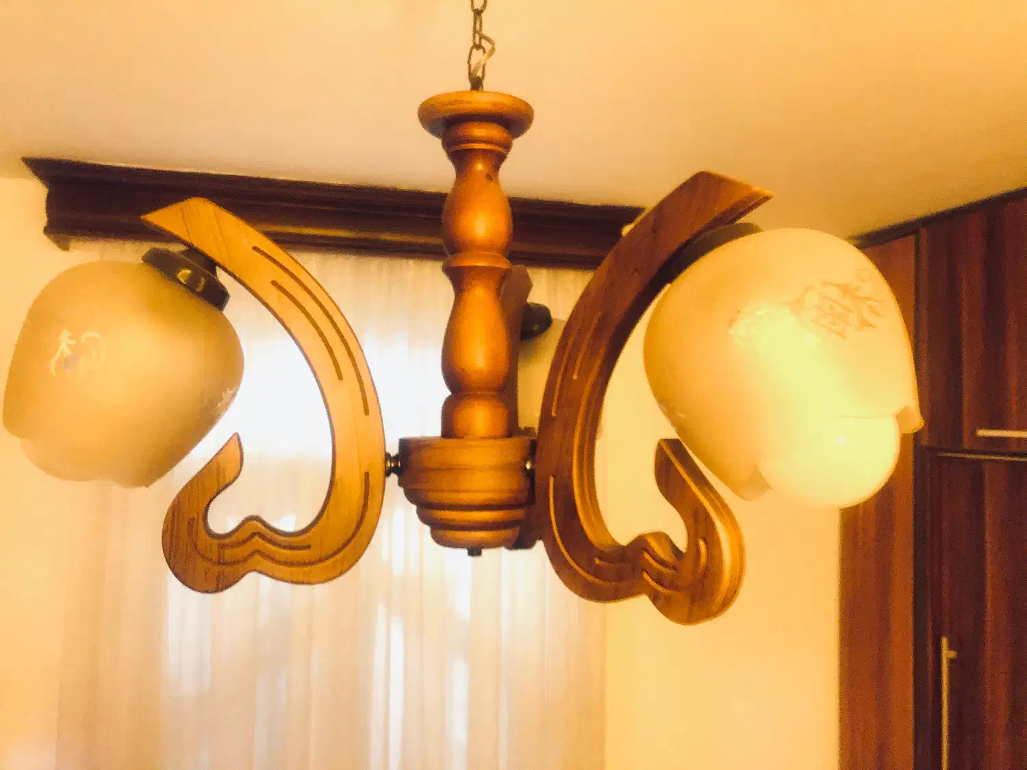 لوستر چوبی|لوستر و چراغ آویز|تهران, مرزداران|دیوار