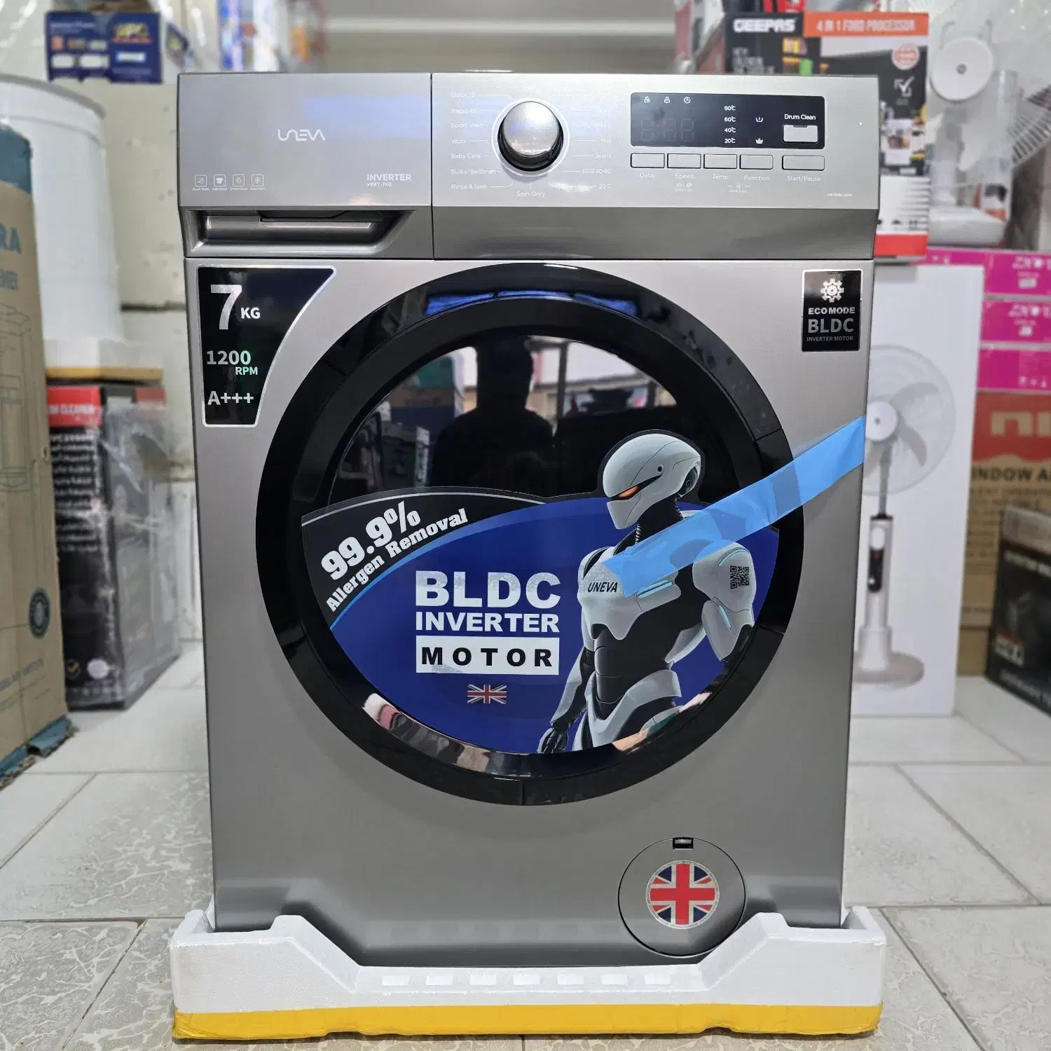 لباسشویی تمام اتوماتیک U.n.e.v.a بریتانیا 7KG|ماشین لباسشویی و خشک‌کن لباس|چابهار, |دیوار