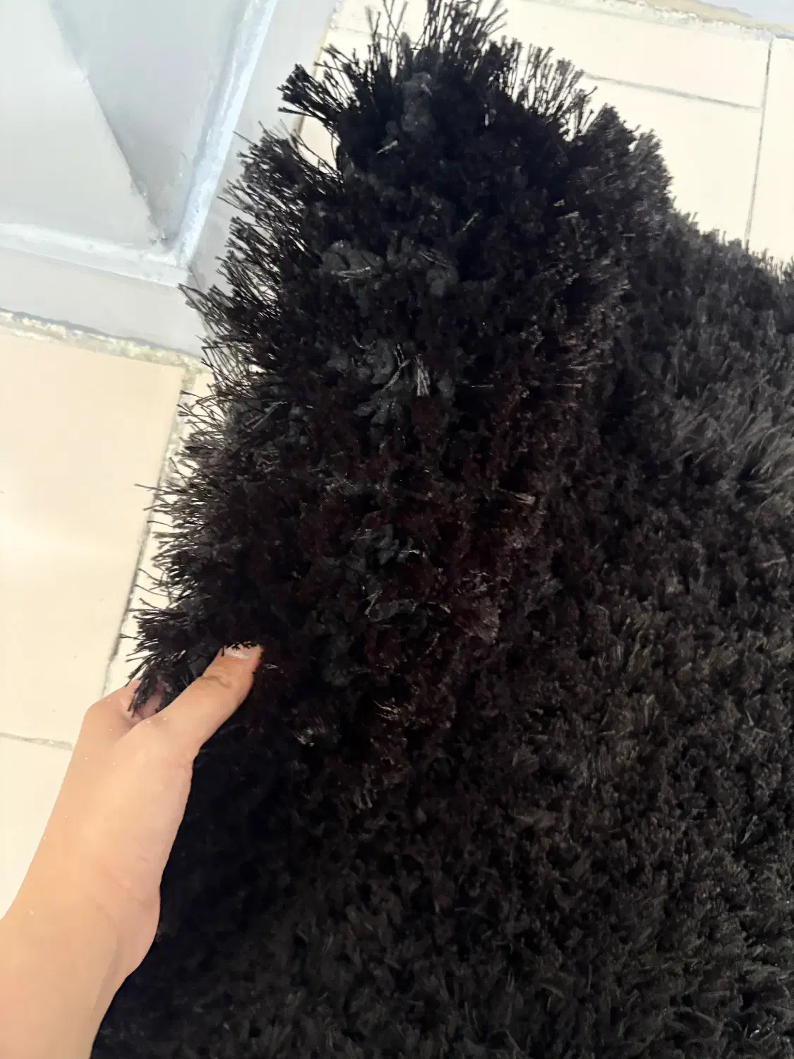 فرش شگی فلوگاتی پرز بلند سه میلیون وپونصد رنگ مشکی|فرش|اندیشه, اندیشه فاز ۱|دیوار