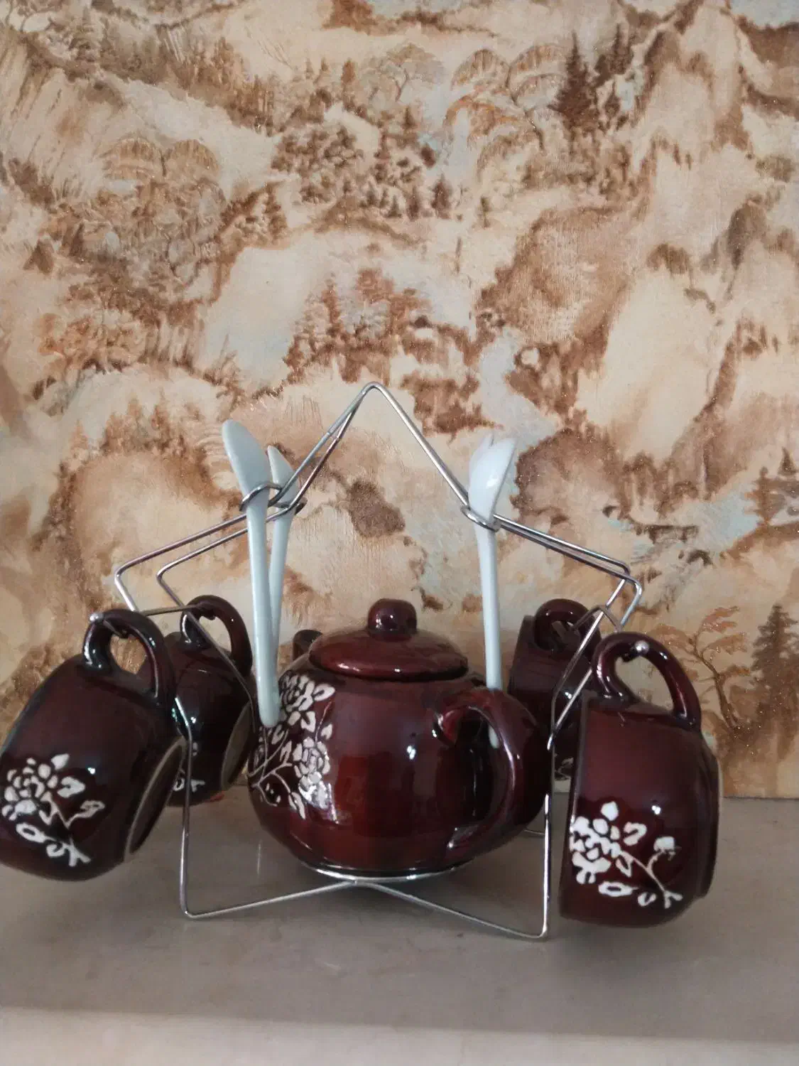 قهوه خوری ۴ نفره|ظروف سرو و پذیرایی|شیراز, کلاهدوز|دیوار