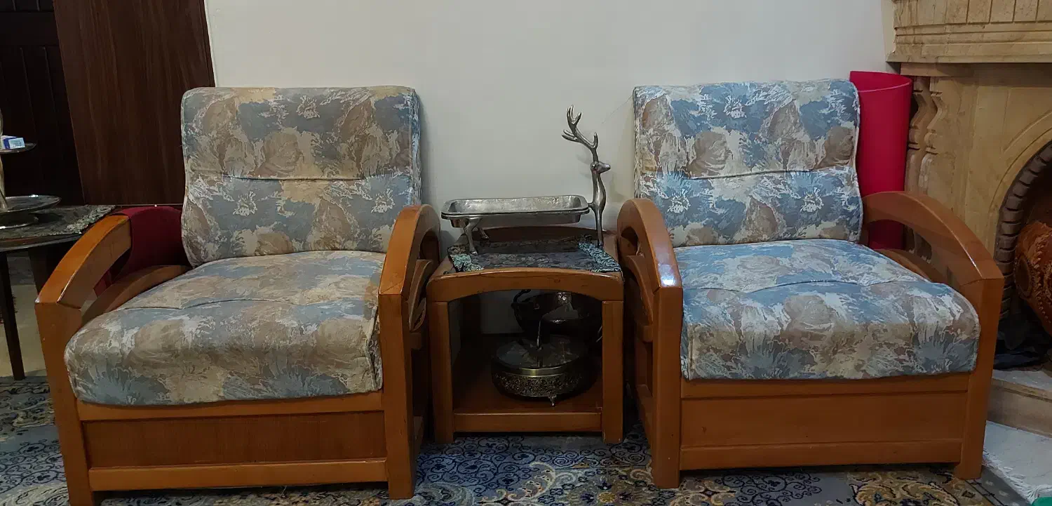 مبل راحتی اسکلت تمام چوب|مبلمان خانگی و میز عسلی|تهران, سردارجنگل|دیوار