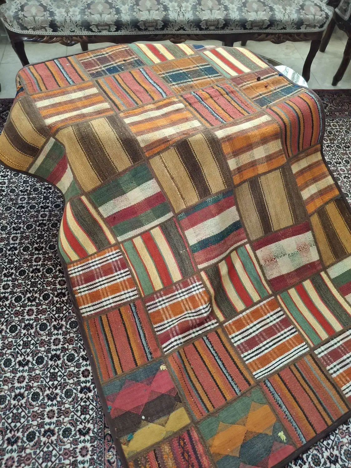 کلاژ گلیم دستباف (۴۰ تکه)|گلیم، جاجیم، گبه|تهران, نصرت|دیوار