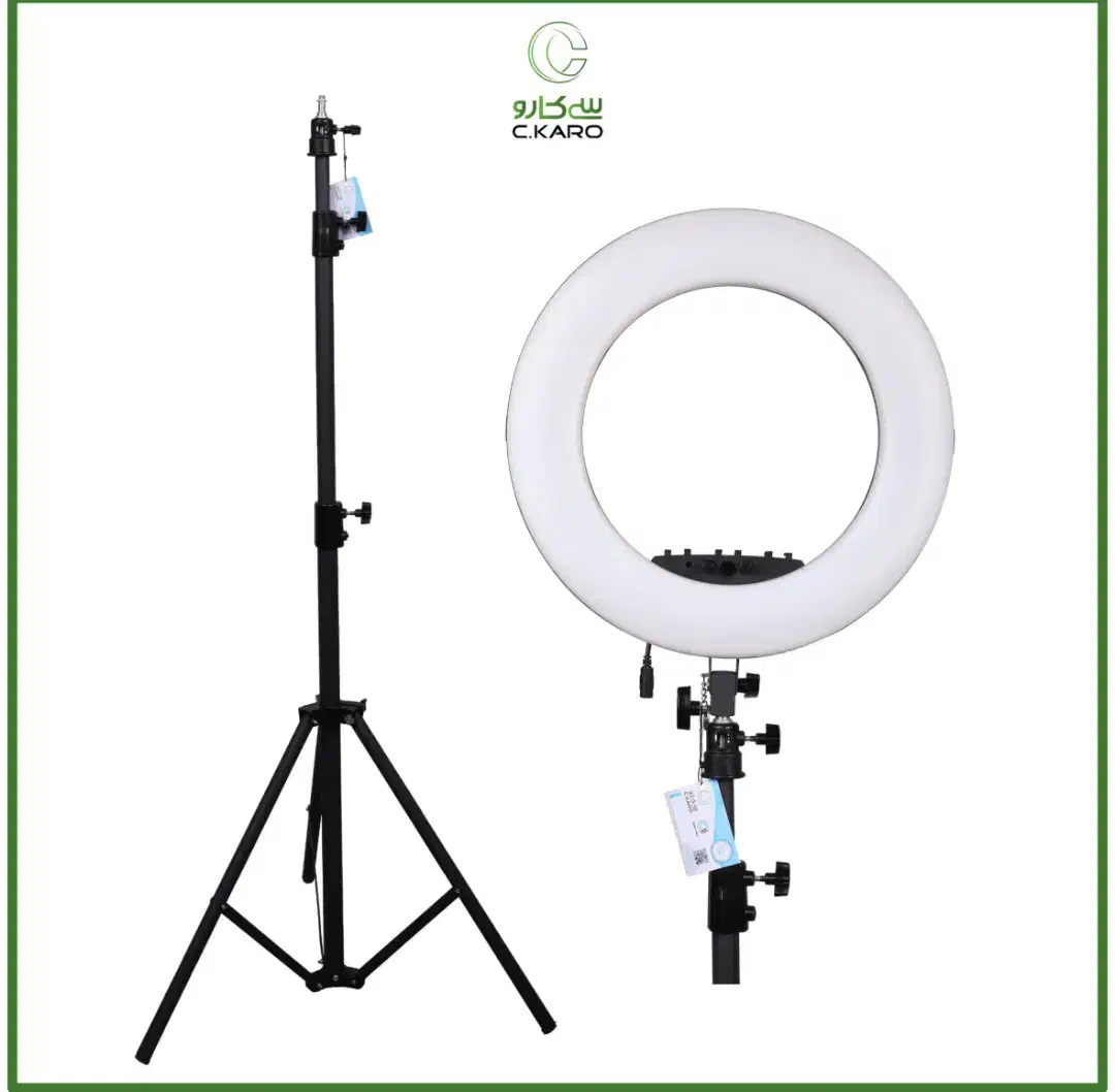 رینگ لایت 45سانت 170وات ایرانی با پایه بلندحرفه ای|دوربین عکاسی و فیلمبرداری|تهران, لاله زار|دیوار
