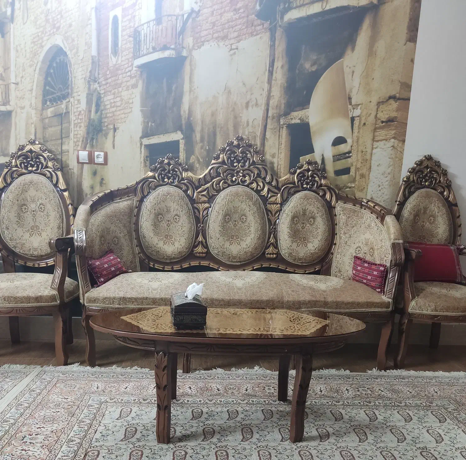 مبل سلطنتی درحد نو|مبلمان خانگی و میز عسلی|گنبد کاووس, |دیوار