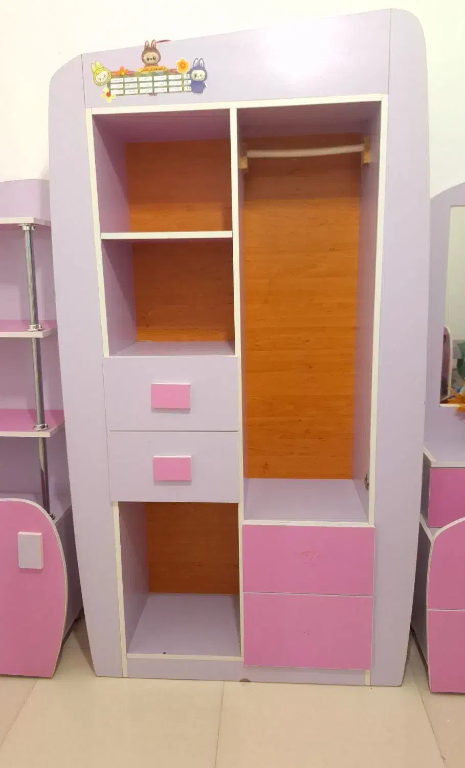 کمد دخترانه|جاکفشی، کمد، دراور|آبیک, |دیوار